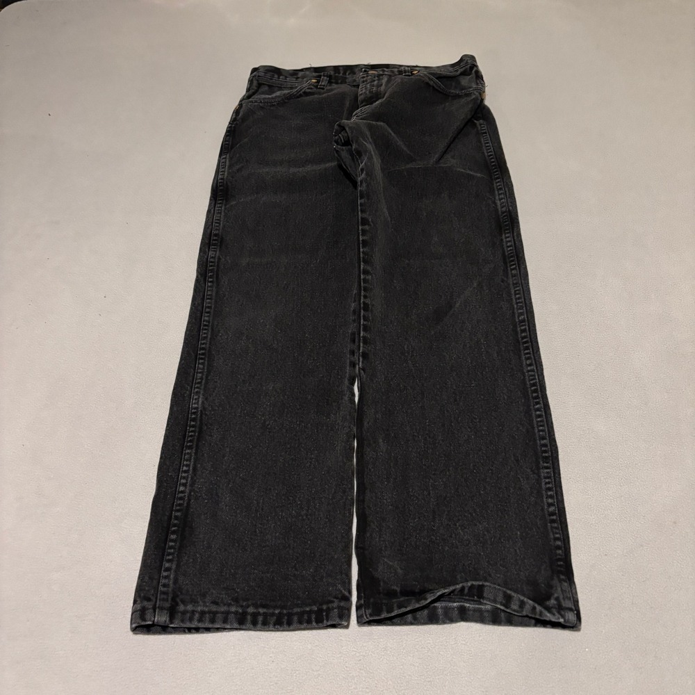 Wrangler Cowboy Cut Jeans Mens 33x30 Faded Black Straight Leg Denim 13MWZWK